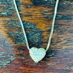 Premier Designs Crystal Pave Heart Necklace $30